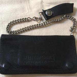 Genuine Harley-Davidson Black Leather Chain Wallet